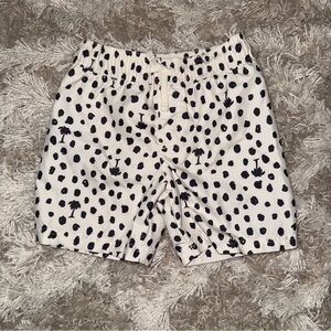 Cat & Jack Black and White Palm Tree Dot Print Swim Trunks 4T EUC